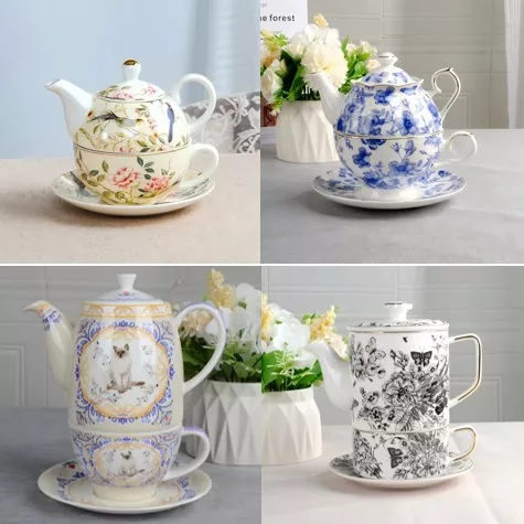 ชุดถ้วยพอร์ซเลน Enchanted พร้อมกาน้ำชา